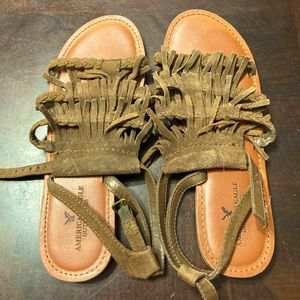 American Eagle fringe sandals